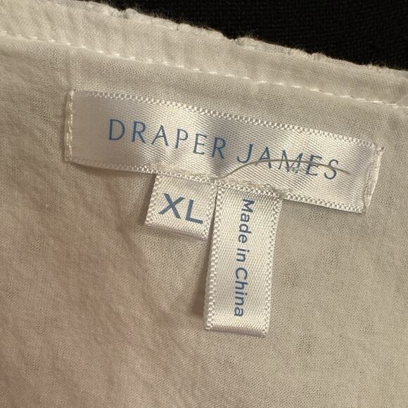 Draper James Eyelet Blouse XL Cottagecore Prairie Coastal Top Puff Sleeve - Picture 5 of 9
